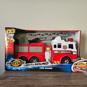 Fast Lane Fire Department Lights Sound 14.5" Emergency Rescue Toy. NWT